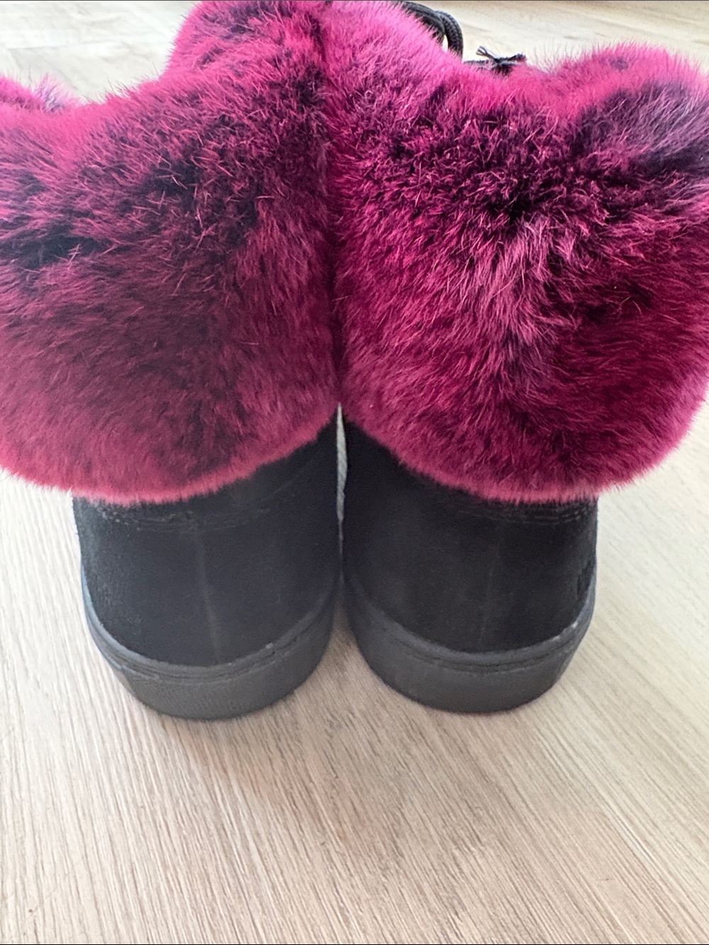 Cougar Danica Suede Waterproof Real Rabbit Fur Winter Sneaker Boot 10 cozy warm - Picture 4 of 8